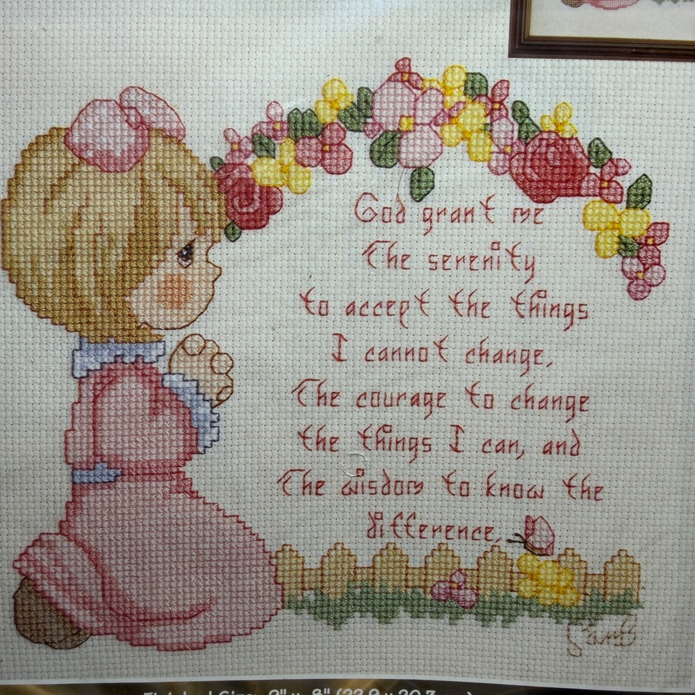Vintage‎ Precious Moments Serenity Prayer Girl Cross Stitch Kit 131-70 New